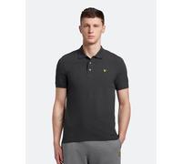 Lyle & Scott Mens Plain Polo Shirt in Dark Grey Cotton - Size Medium