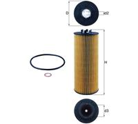 Mahle Oil Filter OX164D fits Audi A4 A6 A8 VW - Genuine Part