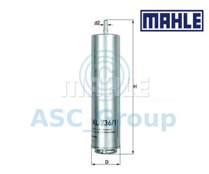 Genuine MAHLE Replacement Engine In-Line Fuel Filter KL 736/1D