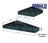 Genuine MAHLE Replacement Interior Air Cabin Pollen Filter LAK 225/S LAK225/S