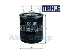 Genuine MAHLE Replacement Screw-on Engine Oil Filter OC 261 OC261