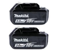 Genuine Makita 18V Batteries - 1X 5.0Ah Bl1850 1X 3.0Ah Bl1830 Lxt Star Battery By Buyaparcel