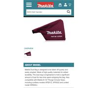 Genuine Makita Cloth Dust Collection Bag 122562-9 Fits 9403 9921 Belt Sander