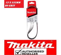 Genuine Makita P-43343 80 Grit Sanding Belts 13 x 533mm x5 Pcs