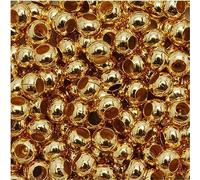 Genuine Metal Seed Beads 6/0 24KT Gold Plated 30 Grams