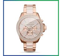 Genuine MICHAEL KORS MK6096 WREN Rose Gold Crystal Dial Ladies Chronograph Watch