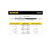Genuine Monroe Rear Boot Spring Gas Strut (Single) - ML6058