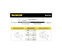 Genuine Monroe Rear Boot Spring Gas Strut (Single) - ML6130