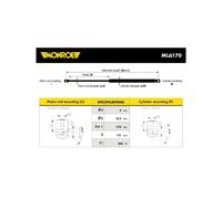MONROE ML6170 Tailgate strut