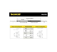 Monroe Tailgate Strut ML6190 – Fits Alfa Romeo Giulietta, OE-Matching, Pack of 1