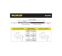 Monroe ML6298 MAXLIFT Gas Spring (Boot)