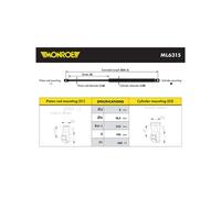 MONROE ML6315 Tailgate strut