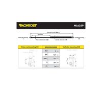 MONROE ML6359 Tailgate strut