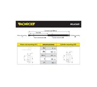 MONROE ML6360 Tailgate strut