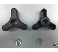 Genuine Mountfield Lawnmower Handle knobs & Nuts fits many models SP185,HP164, SP164, HP414 Part no.s 12293200/0 & 122399900/0 (X2)