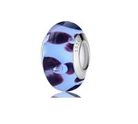 Genuine Murano Glass Charm Bead 925 Sterling Silver Fit Pandora Bracelets Multicolor Flower Charms Fit Pandora Bracelets Bead Charms for Women 1pc, 4.5mm, Sterling Silver, Murano Glass, No Gemstone