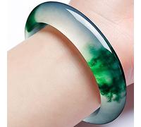 Genuine Natural Green Jade Bangle Bracelet Charm Jewelry Fashion Accessories Hanelet Charm Jewelry Fashion Accessories Hand Carved Amulet For Women Men,61-62Mm-A