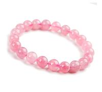 Genuine Natural Pink Rose Quartz Gemstone Round Beads Bracelet 8mm