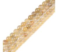 Genuine Natural Real Smooth Round Rutilated Quartz Gemstone Beads Loose Beads for Jewelry Making Approxi 15.5" (Rutilated Quartz, 12MM)
