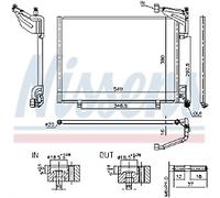 GENUINE NISSENS CONDENSER FOR FORD ECOSPORT (2012) 1.0 ECOBOOST