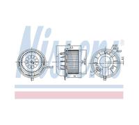 NISSENS Heater Blower Motor 87077 for PORSCHE CAYENNE (2003) 3.6 etc