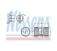 Nissens Cabin Fan Blower Motor 87356 for eg. RENAULT MEGANE (2009) 1.6 etc