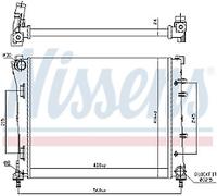 GENUINE NISSESNS RADIATOR FOR FIAT 500 1.4