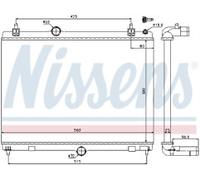 GENUINE NISSESNS RADIATOR FOR PEUGEOT 508 1.6 E-HDI/HDI
