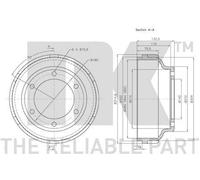 Brake Drum Rear 262512 NK 4041430 4078770 4446219 YC1W1126EB YC1W1126EC Quality