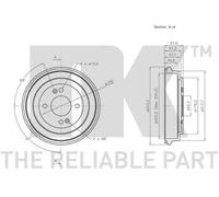 Genuine NK Rear Left Brake Drum for Hyundai i20 G4LA-K3 1.2 (04/2012-09/2015)