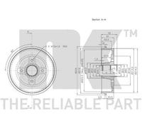 Brake Drum fits RENAULT LOGAN Mk1 1.5D Rear 06 to 13 NK 432026294R 6001547703