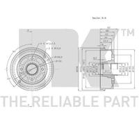 Brake Drum fits RENAULT THALIA Mk1 1.2 Rear 2003 on NK 7700419824 7700783030 New