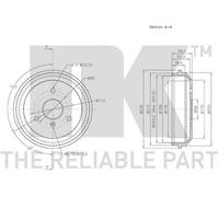 Genuine NK Rear Left Brake Drum for Smart Roadster 0.7 Litre (06/2003-04/2007)
