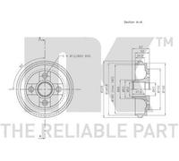 Genuine NK Rear Right Brake Drum for Suzuki Ignis M13A 1.3 (12/2000-06/2005)