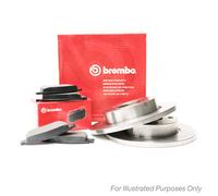 Genuine OE Quality Brembo Rear Solid Brake Disc & Pad Set