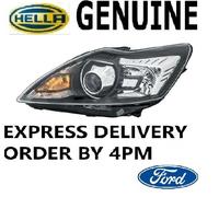 1LL 354 807-071 Left Headlight Headlamp Xenon Black Bezel Chrome Insert By Hella