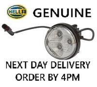 HELLA 2PT 009 599-131 LED-Daytime Running Light - 90mm - 12/24V - round - Lens Colour: Crystal clear - LED colour: White - Cable: 500mm - Plug: AMP - left - Quantity: 1
