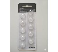 Genuine OEM Oticon Minifit Bass 8mm (Medium) Double Vent Domes,Hearing aid Domes,Compatible for Oticon Bernafon Sonic Philips MiniRite Hearing Aids Supplies (1 pack/10 Domes Total)