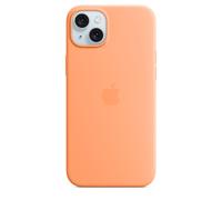 Genuine / Official Apple iPhone 15 Plus Silicone Case / Cover - Orange Sorbet