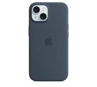 Genuine / Official Apple iPhone 15 Silicone Case / Cover - Storm Blue - New