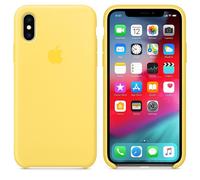 Genuine / Official Apple iPhone XS Silicone Case Cover - Canary Yellow - New