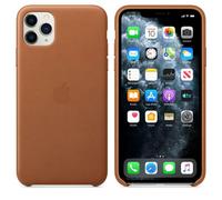 Official Apple iPhone 11 Pro Max Case Leather Back Cover Saddle Brown MX0D2ZM/A