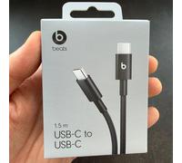 Genuine Official Beats USB-C to USB-C Woven Fast Charging Cable 1.5m 60W - Black