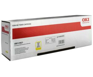 Genuine Oki 44643001 C801/C821 Yellow Toner Cartridge A- VAT Inc
