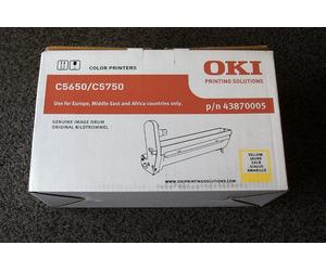 Genuine OKI Yellow Image Drum 43870005 for C5650 / C5750