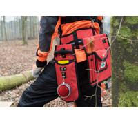 Oregon 584147 Tools Belt with Suspenders for Forestry, Gardening and DIY work, one size, Red