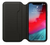 Genuine / Original Apple iPhone XS Leather Folio Case Cover - Black - New
