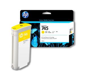 GENUINE ORIGINAL BOXED HP 745 YELLOW F9J96A INK CARTRIDGE DESIGNJET Z2600 Z5600