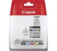 Genuine Original Canon PGI-580 Black & CLI-581 BCMY setup ink Cartridges Combo