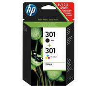 Genuine Original HP 301 Black or Tri-Colour Ink Cartridges For HP ENVY 4500 Chek
